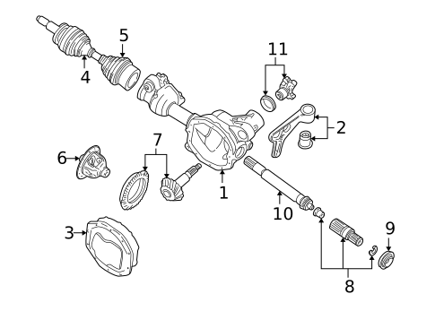 Carrier & Front Axles for 2003 Ford Explorer Sport #0