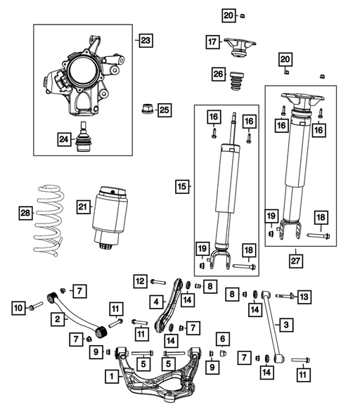 Rear Suspension and Cradle for 2016 Jeep Grand Cherokee #1