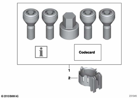 Wheel Bolt Lock and Lock Equipment for 2024 Mini Countryman SE ALL4 #0