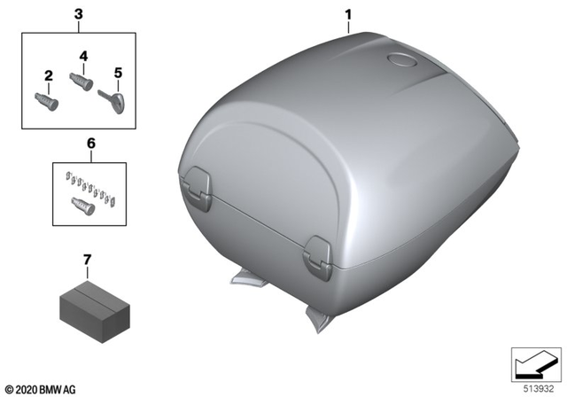 77437724352 - Luggage &amp; Storage: Top Case - 28L for BMW-Motorrad Image image