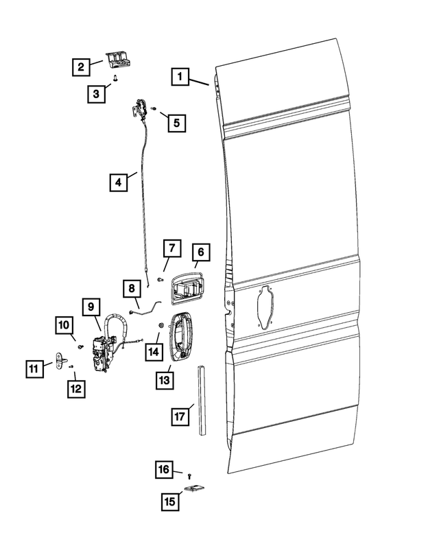 5RJ95JXWAE - : Exterior Door Handle for Mopar Image