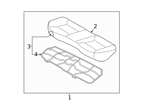 Rear Seat Components for 2013 Hyundai Elantra Coupe #2