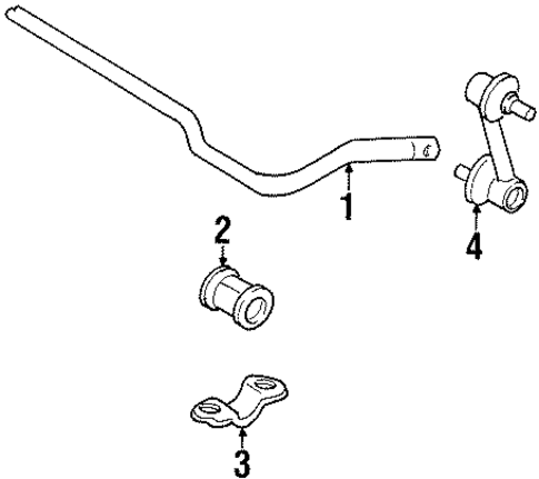 Stabilizer Bar & Components for 1998 Chevrolet Prizm #0