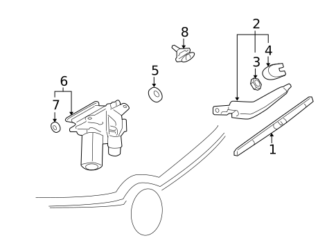 Wiper & Washer Components for 2010 Buick Enclave #1