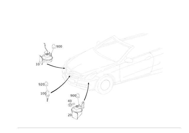 2075421120 - : Horn for Mercedes-Benz Image