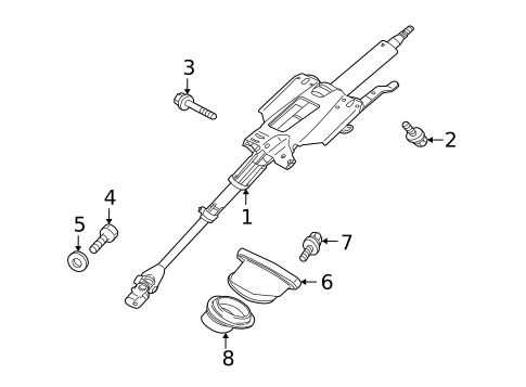 Steering Column Components for 2014 Mitsubishi Lancer #0