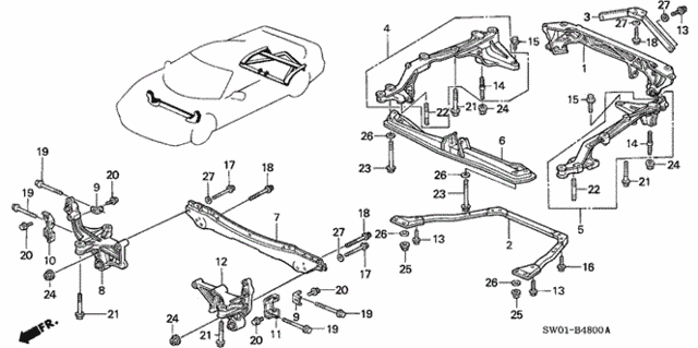 Cross Beam for 2004 Acura NSX #0