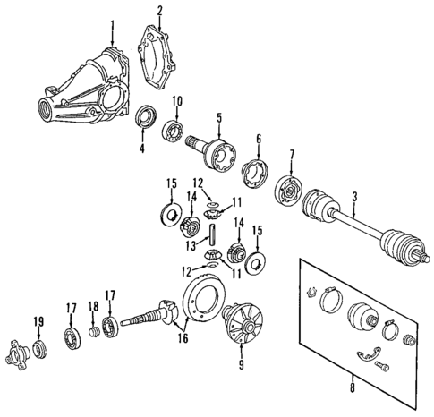 Axle Shafts & Joints for 2003 Mercedes-Benz SL55 AMG #3