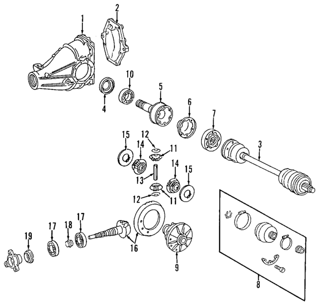 1403502036 - Universals &amp; Rear Axle: Housing Cover for Mercedes-Benz Image