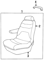 RX621C3AB - Body: Seat Assembly for Chrysler: Grand Voyager, Town &amp; Country, Voyager | Dodge: Caravan, Grand Caravan Image