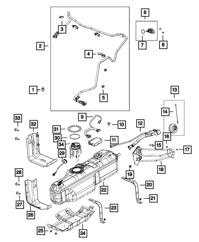 68166193AA - Emission Controls: Tube Clip for Mopar Image