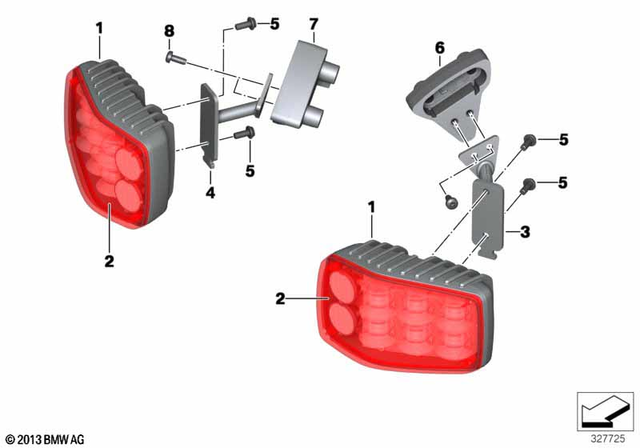 7129907413 - Lights: Torx Screw - M5X12-8.8-ZNNIV for BMW-Motorrad Image