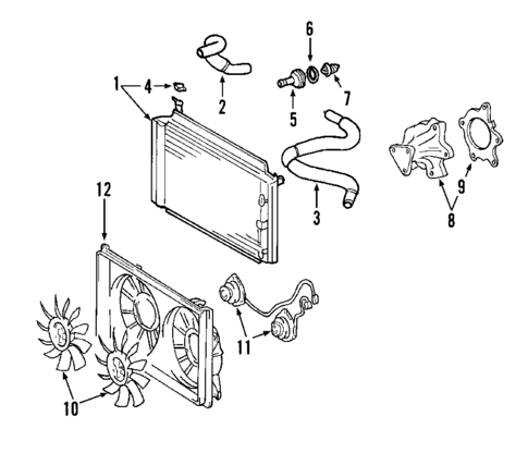 Water Pump for 2005 Toyota Prius #1