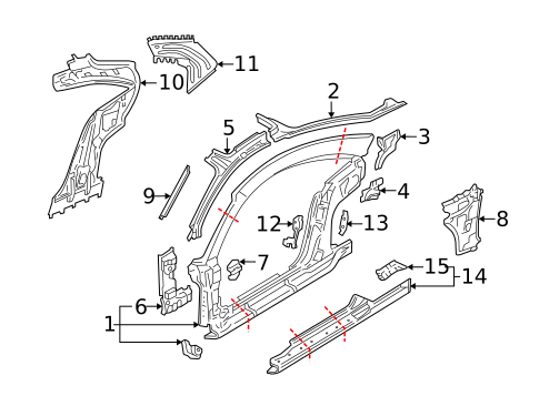 Hinge Pillar for 2001 Audi TT Quattro #0