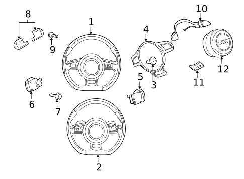 Steering Wheel & Trim for 2008 Audi R8 #0