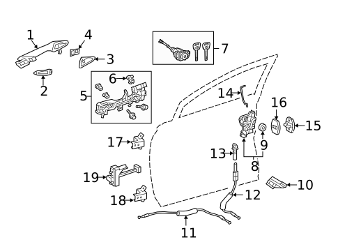 Front Door for 2018 Lexus RX450hL #1
