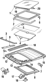 E4VY54502A82A - Body: Sunroof Glass for Lincoln: Continental, Town Car Image