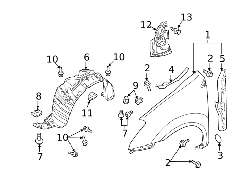 Fender & Components for 2015 Nissan Rogue Select #0