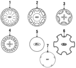 F5RZ1130D - Suspension: Wheel Cover for Ford: Contour Image