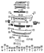 68477939AB - Frame, Bumper and Fascia: Front Bumper Beam for Jeep: Grand Cherokee, Grand Cherokee L Image