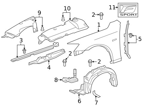 Fender & Components for 2013 Lexus IS350 #0