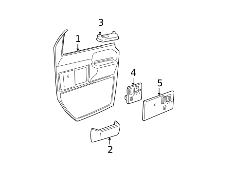 Interior Trim - Front Door for 1994 GMC Safari #0