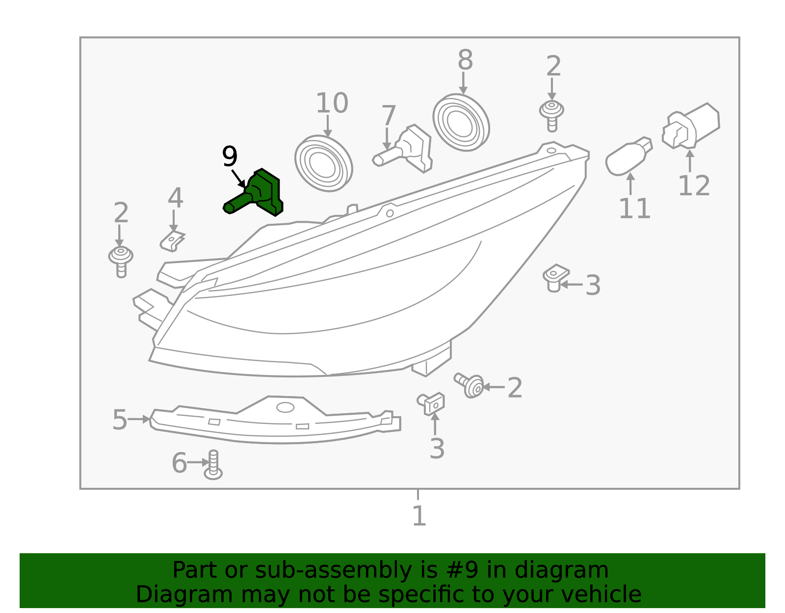 2013-2024 Ford Headlamp Bulb CJ5Z-13N021-A | TascaParts.com