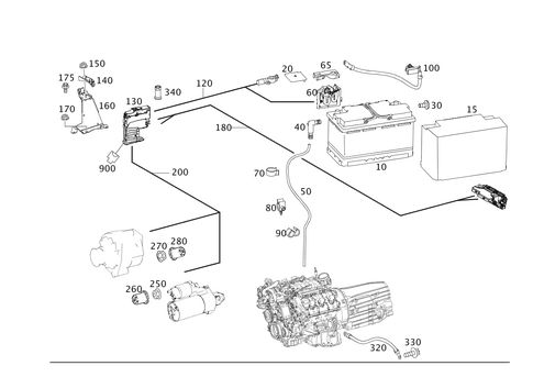 Battery, Starter/Alternator Cable for 2018 Mercedes-Benz AMG GT S #0