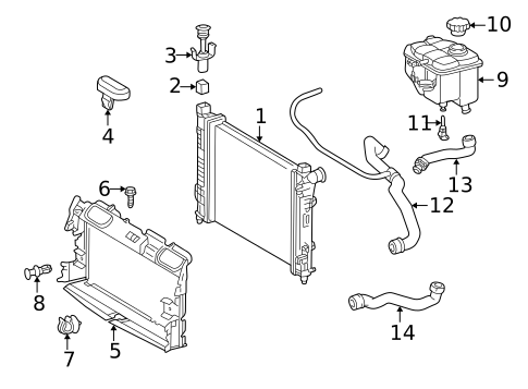 Radiator & Components for 2004 Mercedes-Benz C 320 #1