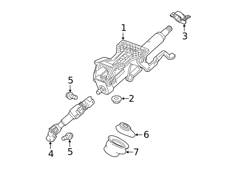 Steering Column Assembly for 2012 Chevrolet Volt #0