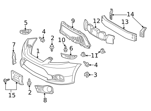 Bumper & Components - Front for 2013 Toyota Matrix #0