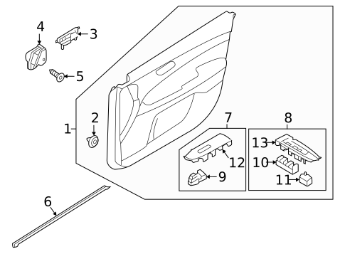 thumbnail image 2 of Rear Right Passenger Side Door Window Glass For 2019-2024 Kia Forte 4-Door Sedan – NAGS Clear Glass 2 of 6