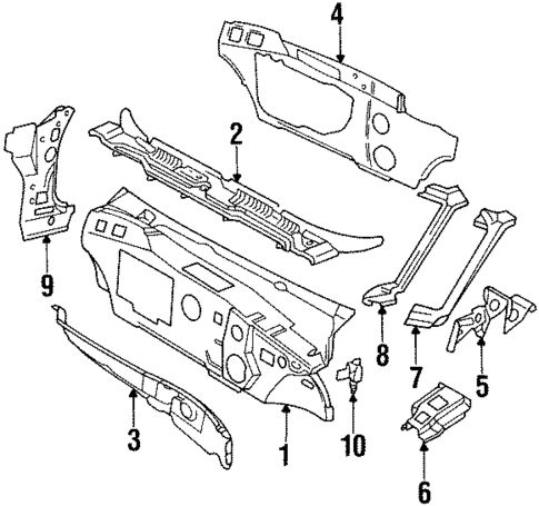 Cowl for 1998 Pontiac Bonneville #0