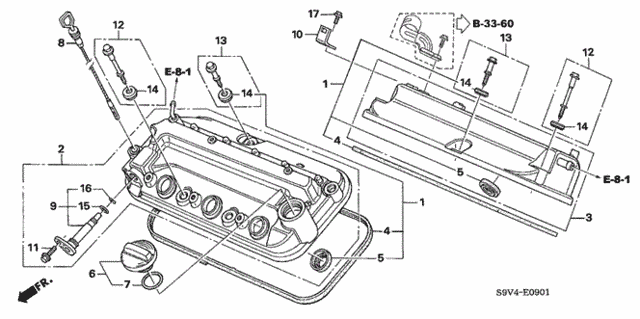 Cylinder Head Cover ('05-) (4WD) for 2005 Honda Pilot #0
