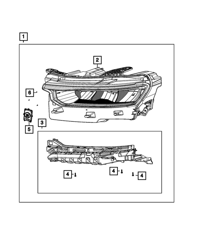 68722556AA - : Headlamp, Right for Mopar Image
