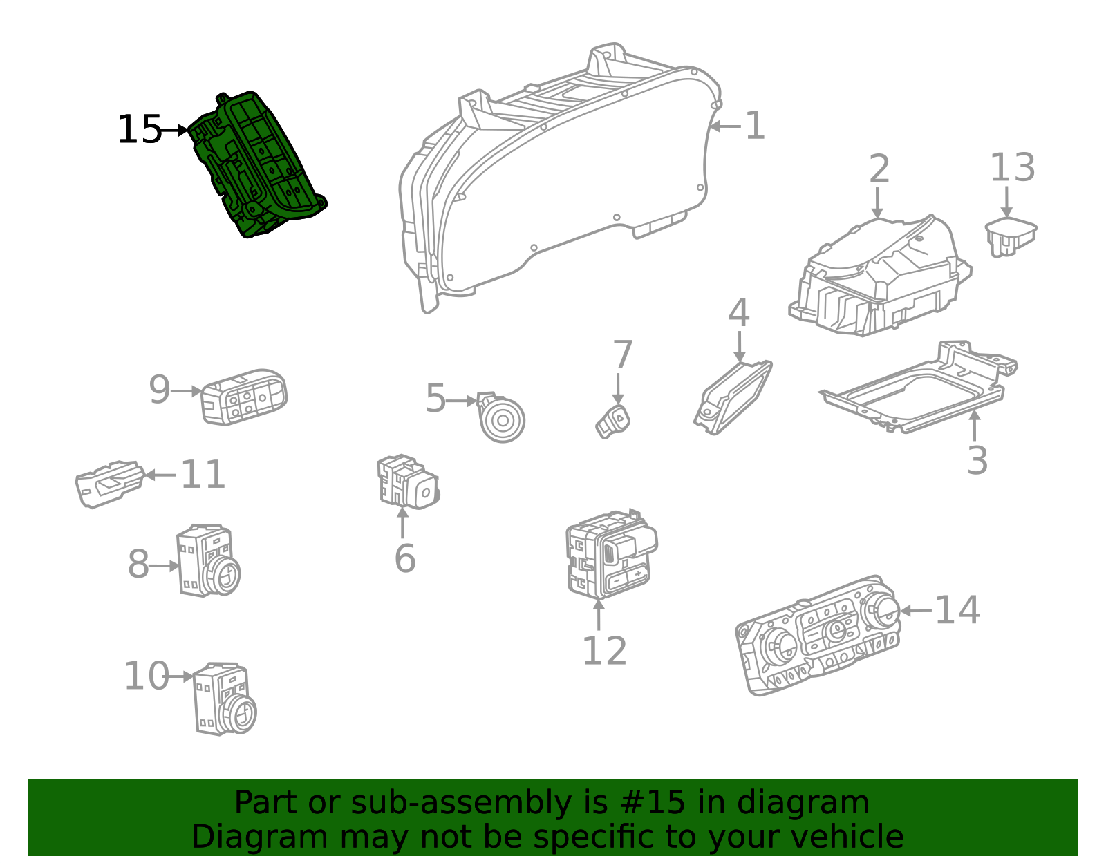 2021-2024 GM F (S)Pushbutton 85015570 | QuirkParts