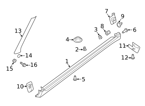 Exterior Trim - Pillars for 2025 Nissan Kicks Play #0