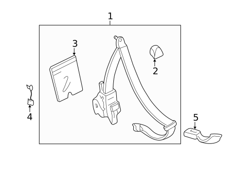 Rear Seat Belts for 1996 Acura Integra #0