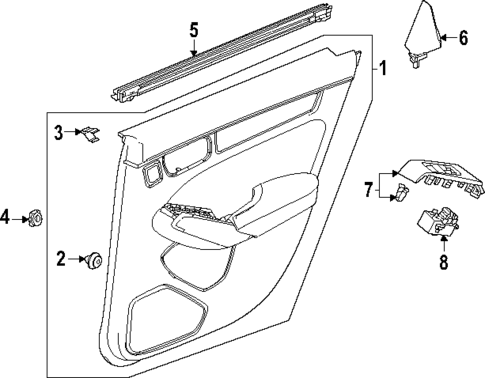 Interior Trim - Rear Door for 2025 Honda Civic #0