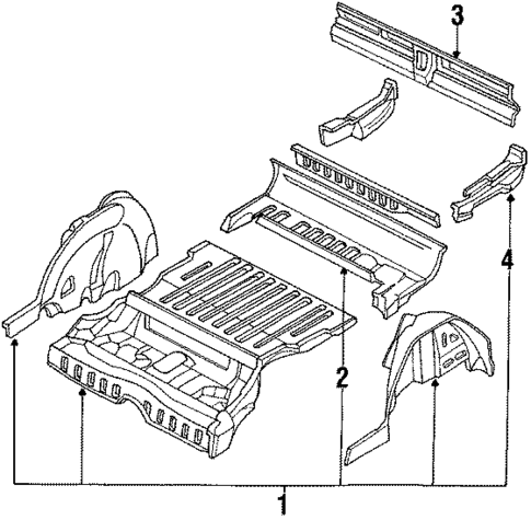 Rear Body for 1990 Subaru Loyale #0