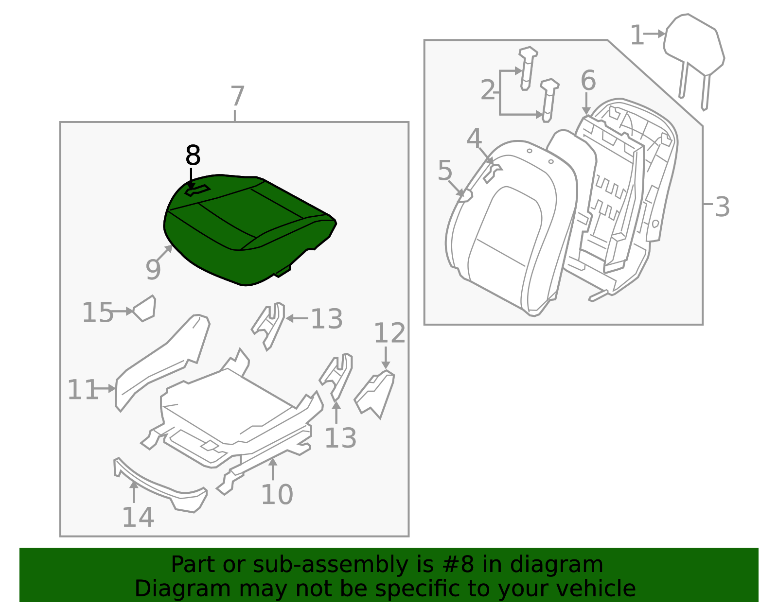 Hyundai - 88260-3J001-R7D - Cushion Cover - 2007-2012 Hyundai Veracruz ...
