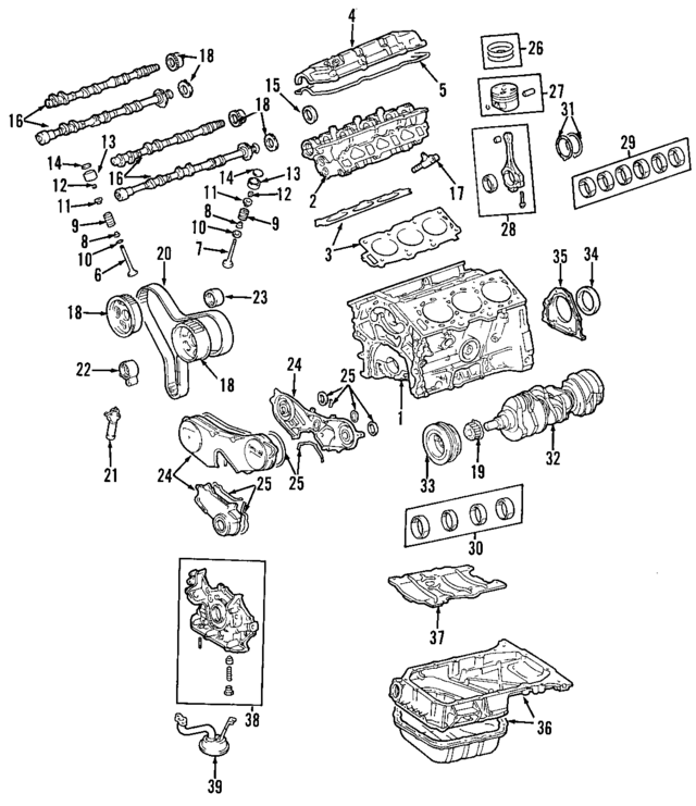 1140109260 - Engine: Cylinder Block for Lexus Image
