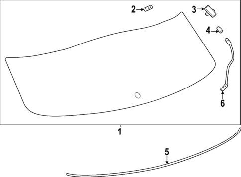 Glass - Lift Gate for 2023 Toyota Corolla Cross #0