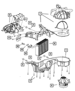 5137695AA - Air Conditioning &amp; Heater: Blower Motor Housing for Mopar Image
