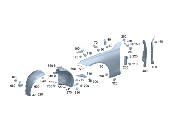 19903811 - Bumper/Fender/Hood: Self-Tapping Screw for Mercedes-Benz Image image