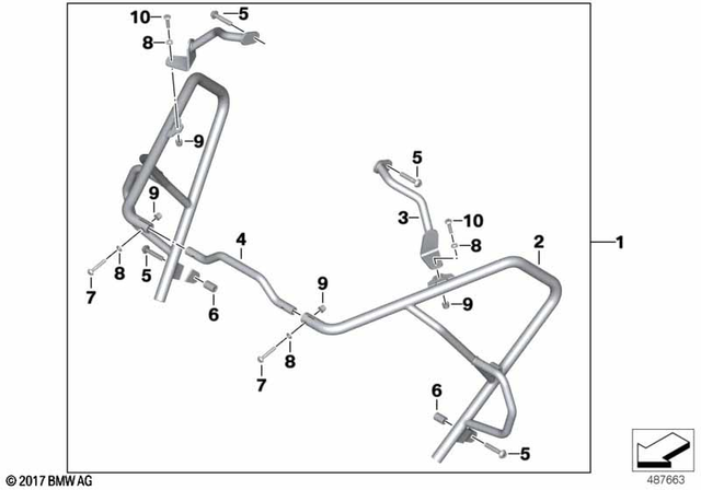 77308566841 - : Crash Bar, Left           for BMW-Motorrad Image