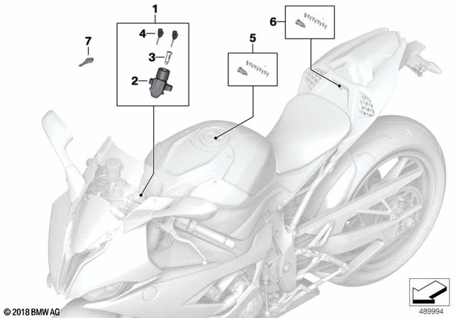 51258406089 - Body Equipment: Set Uniform Locking System -  for BMW-Motorrad Image image
