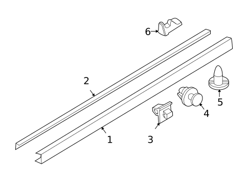 Exterior Trim - Pillars for 2004 Volvo S40 #0