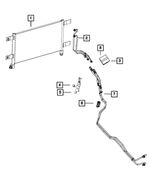 68184923AF - Cooling: Oil Cooler Pressure And Return Hose And Tube for Ram: 3500 Image