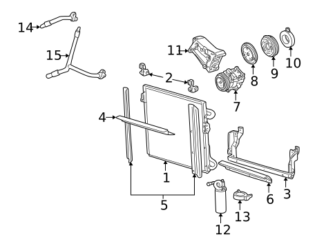 A/C Condenser & Evaporator for 2002 Ford Explorer Sport #0